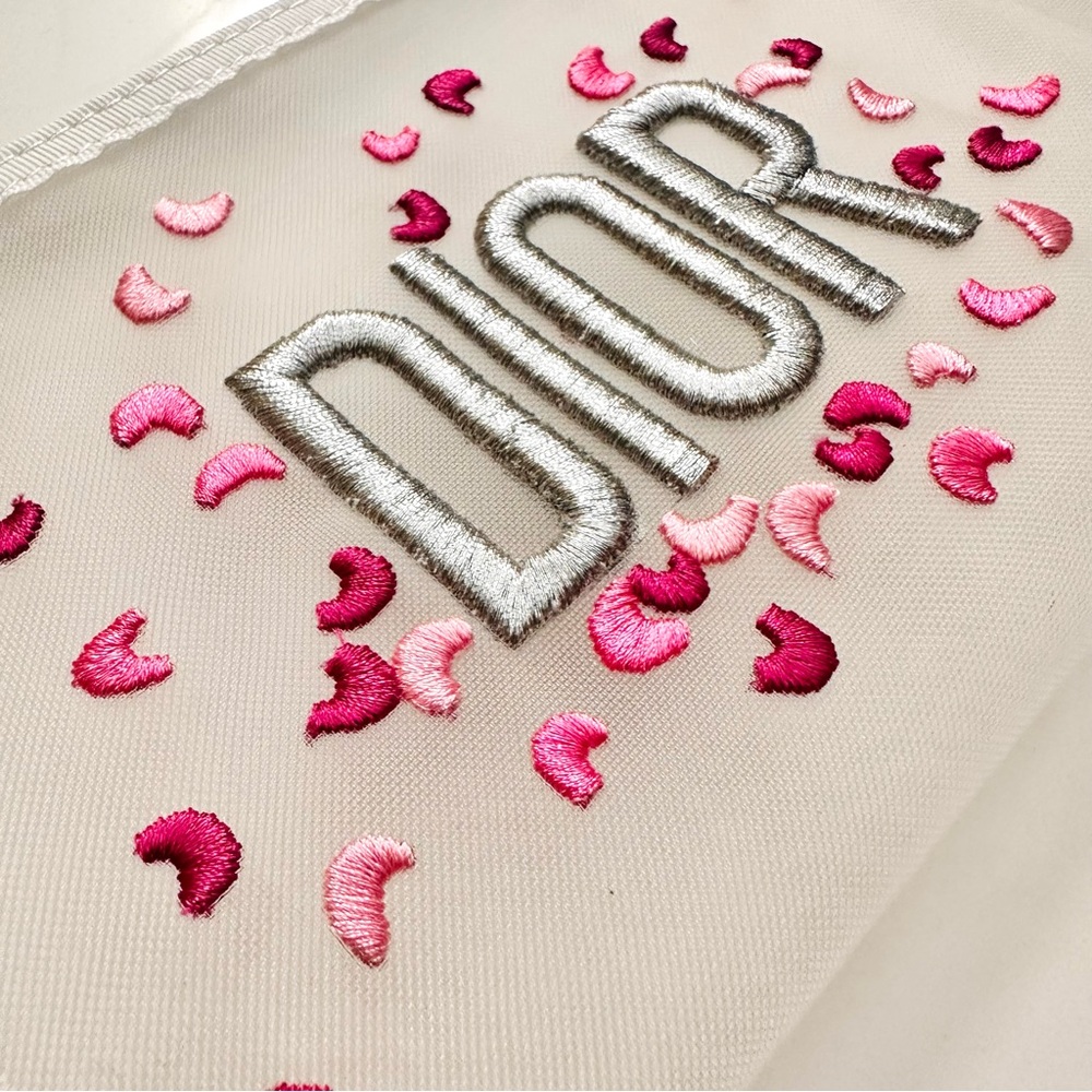 Dior White Pouch with Pink and Silver Details Original - Picture 4 of 6